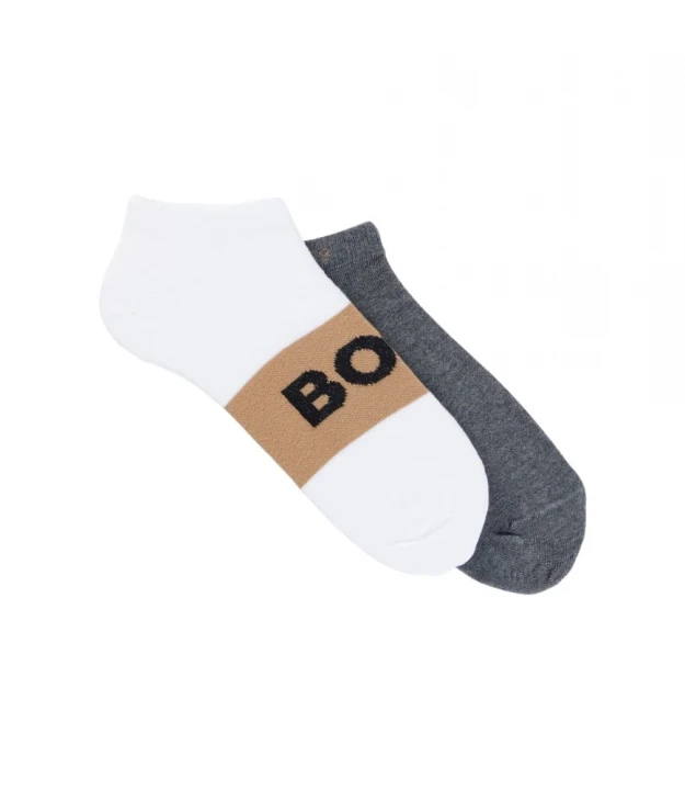 Носки Boss Two-Pack of Ankle-Length Socks With Logo Details