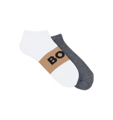 Носки Boss Two-Pack of Ankle-Length Socks With Logo Details