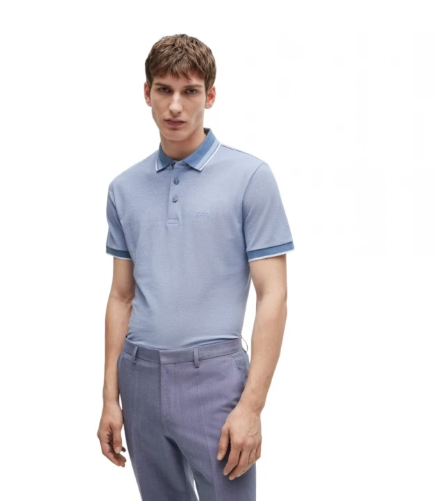 Boss Oxford-Cotton-Piqué Polo Shirt With Logo Detail polosi 3