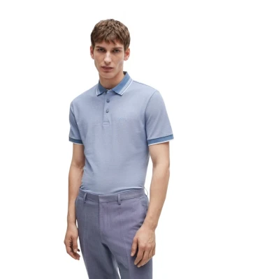 Boss Oxford-Cotton-Piqué Polo Shirt With Logo Detail polosi 3