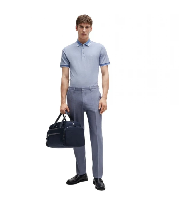 Boss Oxford-Cotton-Piqué Polo Shirt With Logo Detail polosi 1