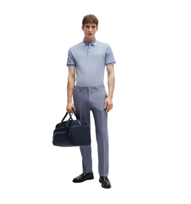 Boss Oxford-Cotton-Piqué Polo Shirt With Logo Detail polosi 1