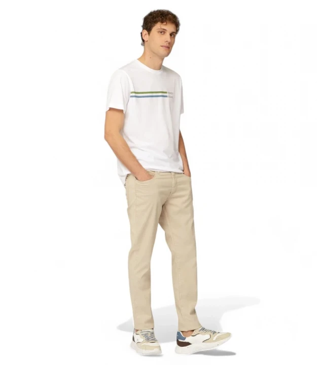 Harmont & Blaine T-Shirt With Lettering And Stripes Futbolkasi 3