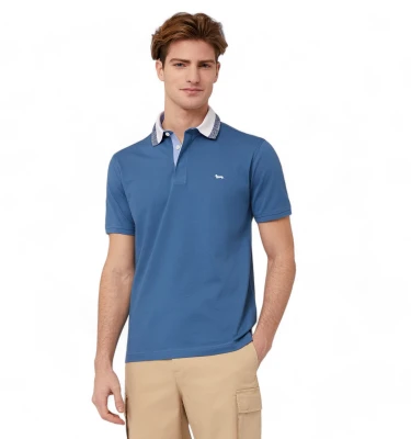 Поло Harmont & Blaine Vietri Polo Shirt With Ribbed Collar