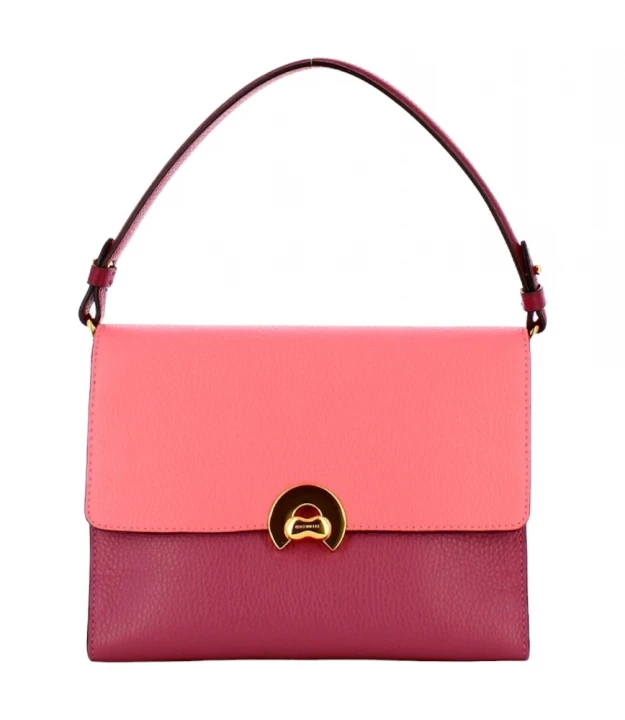 sumka handbag grained leather / mul.hyper pink