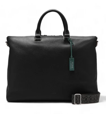 sumka man tote grained leather / noir