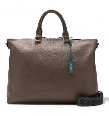 sumka man tote grained leather / noir