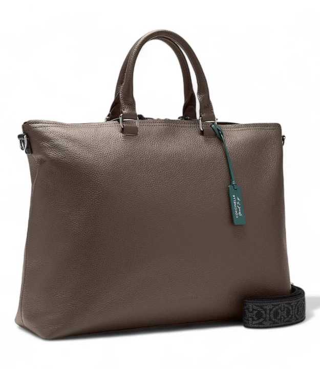sumka man tote grained leather / noir 1