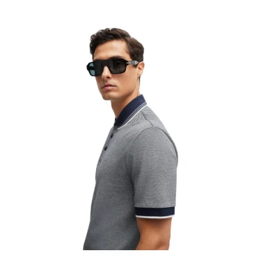 Boss Oxford-Cotton-Piqué Polo Shirt With Logo Detail polosi 4