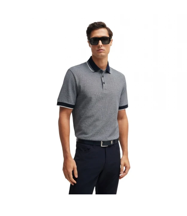 Поло Boss Oxford-Cotton-Piqué Polo Shirt With Logo Detail 3