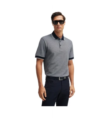 Поло Boss Oxford-Cotton-Piqué Polo Shirt With Logo Detail 3