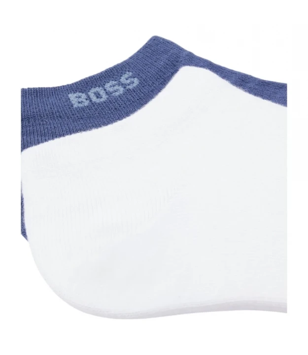 Boss Two-Pack of Ankle-Length Socks With Logo Details Papoqlari 2