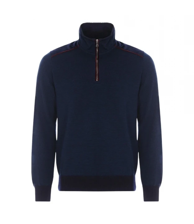 Paul & Shark Men's Zipped Pullover C.W. Wool sviteri