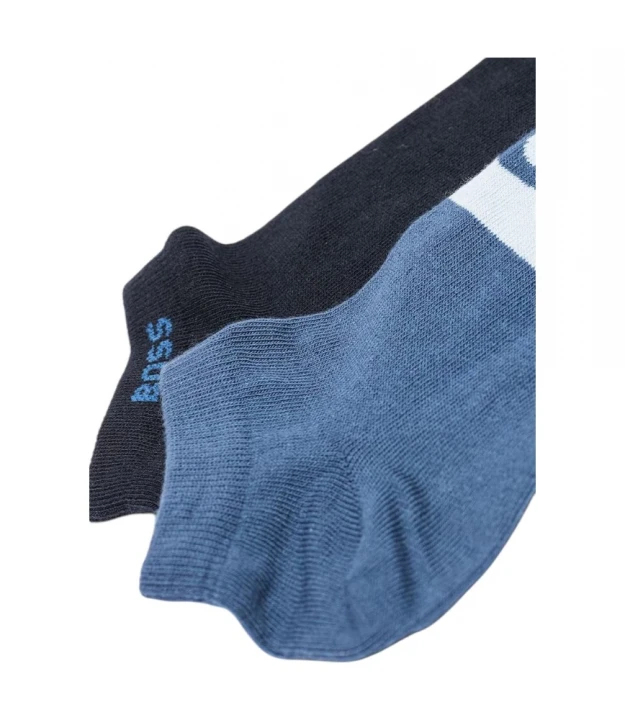 Boss Two-Pack of Ankle-Length Socks With Logo Details Papoqlari 3