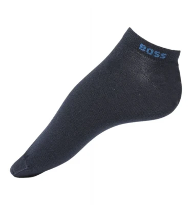 Boss Two-Pack of Ankle-Length Socks With Logo Details Papoqlari 1