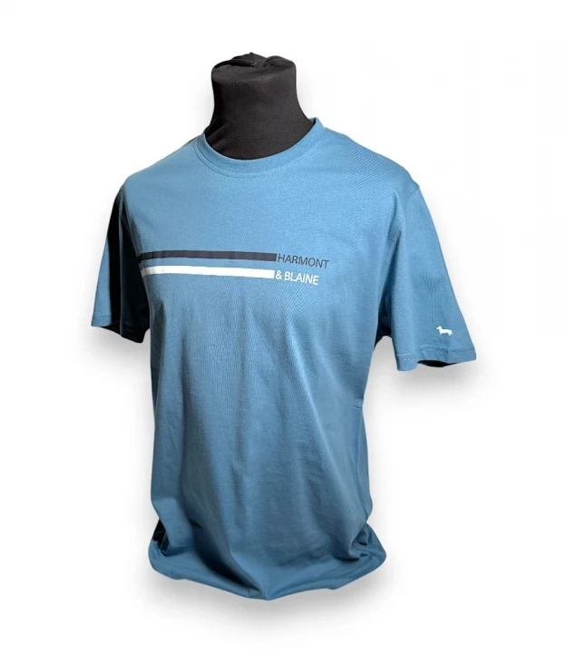 Футболка Harmont & Blaine T-Shirt With Lettering And Stripes 1