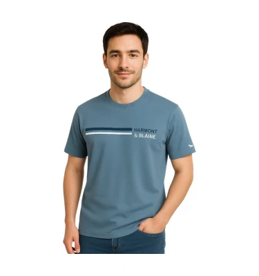 Футболка Harmont & Blaine T-Shirt With Lettering And Stripes