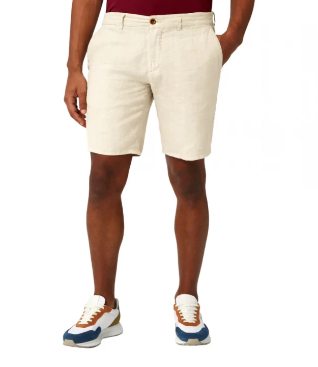 Regular Fit Linen Bermuda