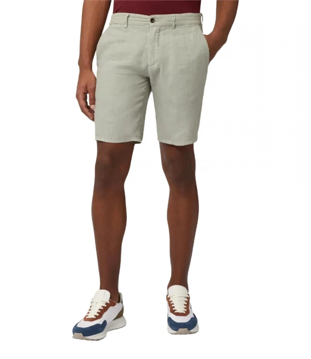 Regular Fit Linen Bermuda