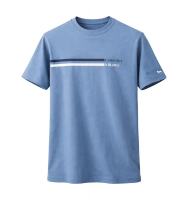 T-Shirt With Lettering And Stripes 1
