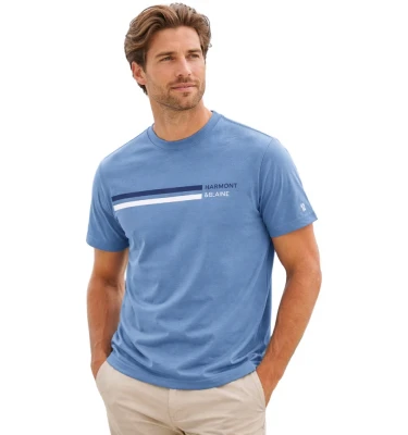 T-Shirt With Lettering And Stripes