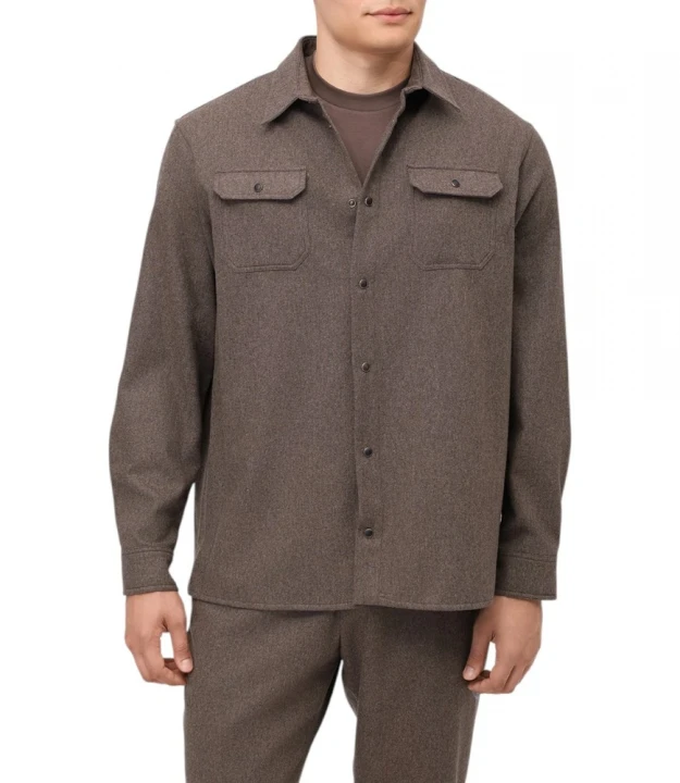 Men's Woven Woollen Overshirt