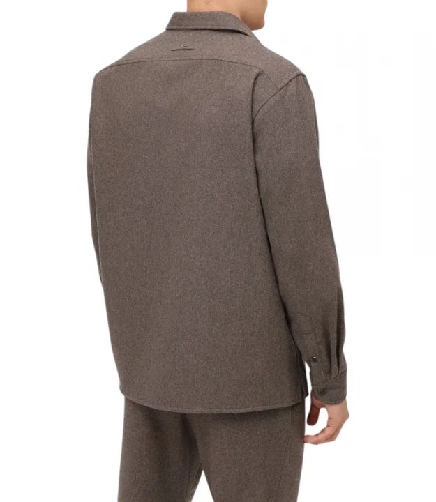 Men's Woven Woollen Overshirt 1