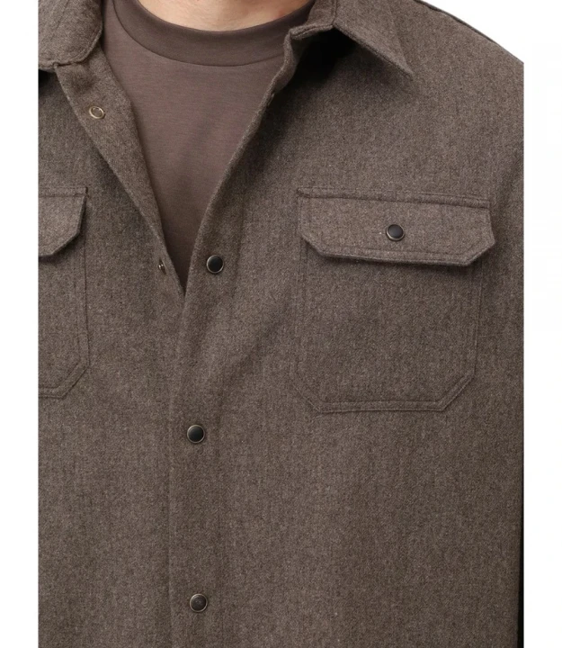 Men's Woven Woollen Overshirt 2