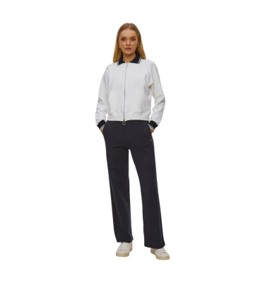 Cotton Nylon Zipped Sweatshirt 3