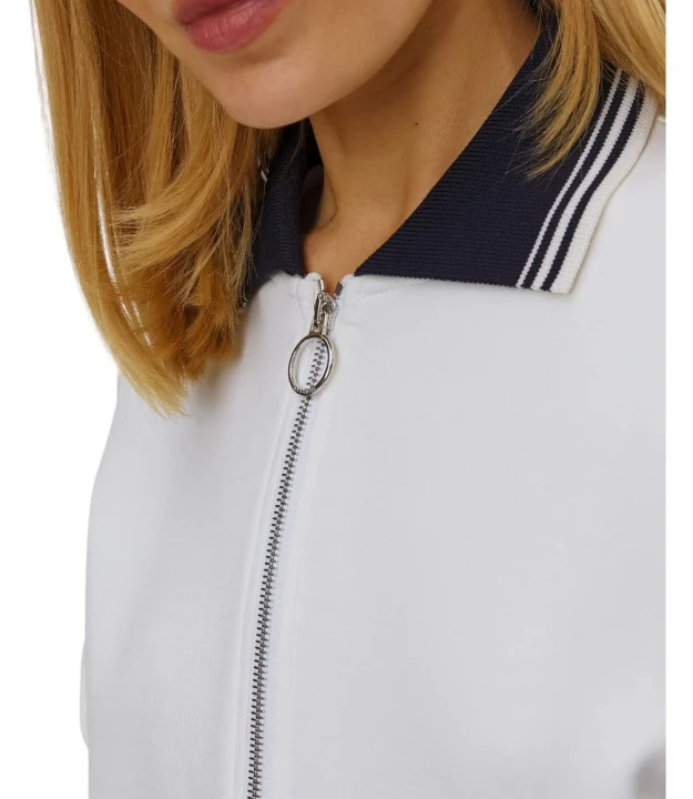 Cotton Nylon Zipped Sweatshirt 4