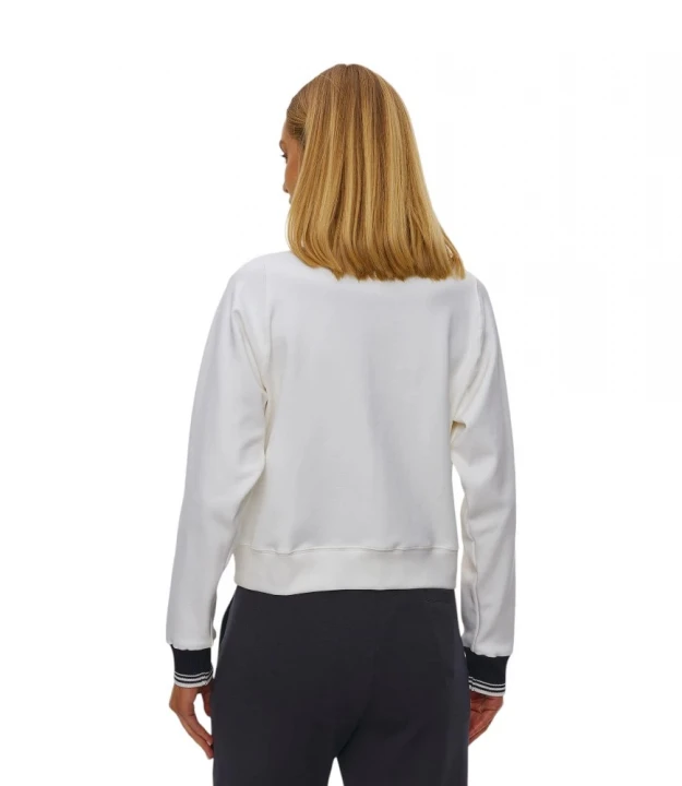 Cotton Nylon Zipped Sweatshirt 1