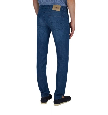 Jeans In Silk And Cotton Denim 1