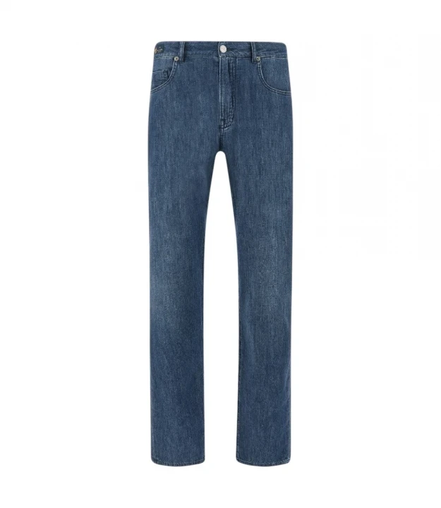 Jeans In Silk And Cotton Denim 4