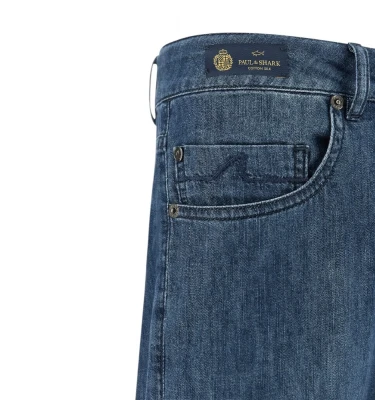 Jeans In Silk And Cotton Denim 5