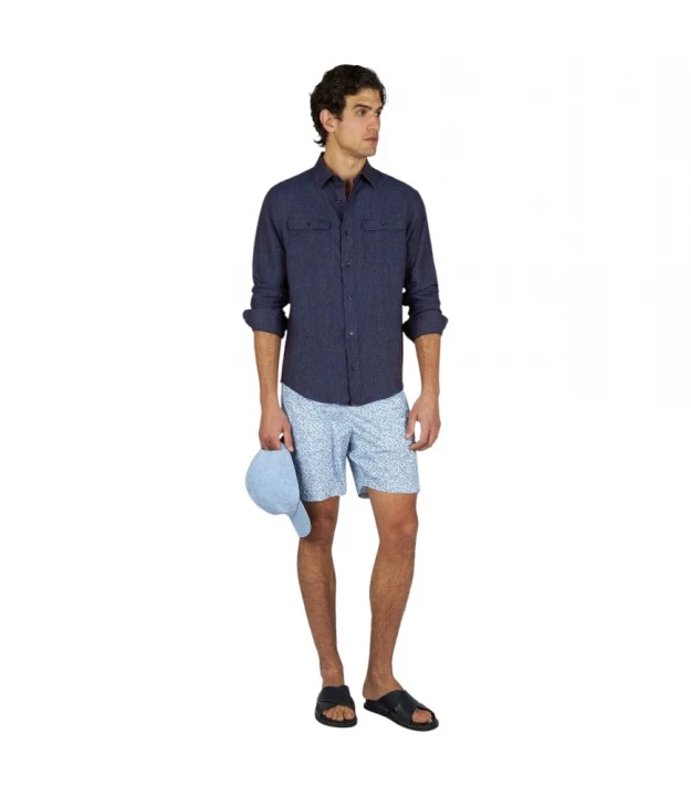 Мen's Woven Linen Overshirt 3