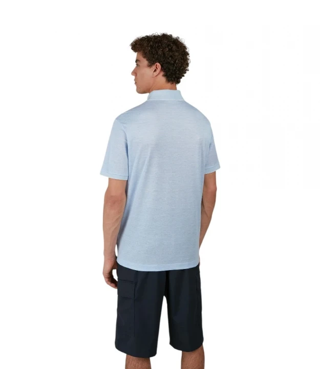 Men's Knitted Silk Cotton Polo Shirt With Buttons 2