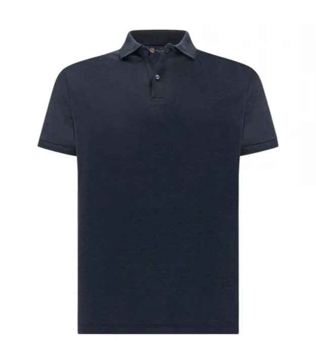 Men’s Knitted Silk Cotton Polo Shirt With Button 4