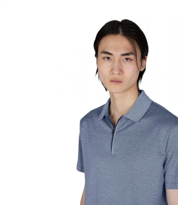 Silk And Cotton Zip Polo 2