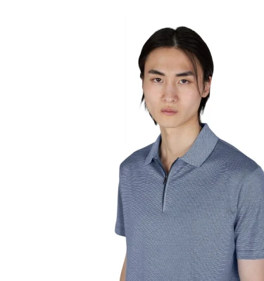 Silk And Cotton Zip Polo 2