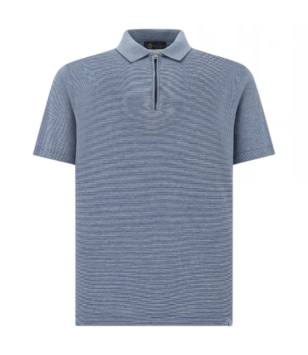 Silk And Cotton Zip Polo 4
