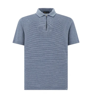 Silk And Cotton Zip Polo 4