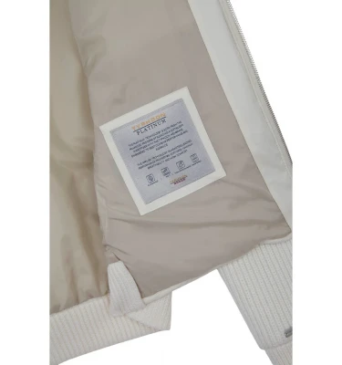 Hybrid Zip-Up Blouson In Wool And Typhoon Platinum 7