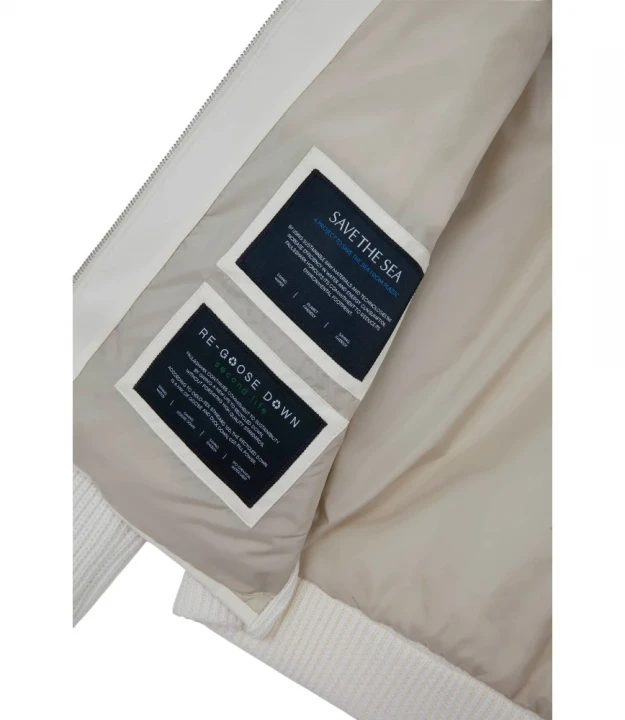 Hybrid Zip-Up Blouson In Wool And Typhoon Platinum 6