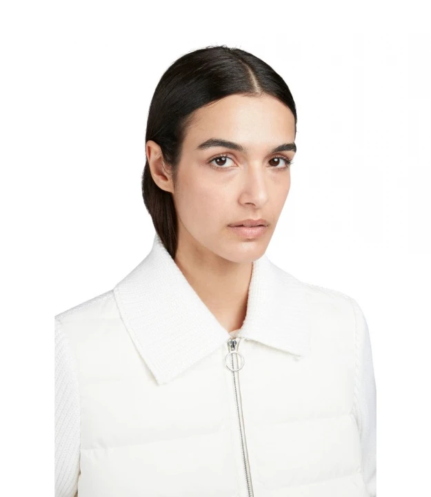 Hybrid Zip-Up Blouson In Wool And Typhoon Platinum 2