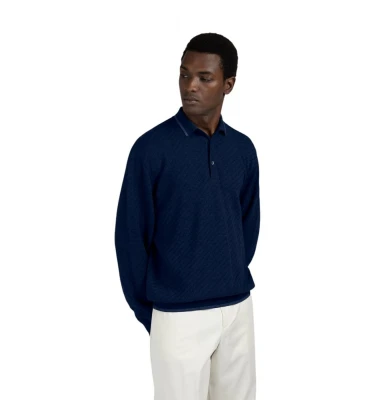 Men's Knitted Wool Polo Shirt