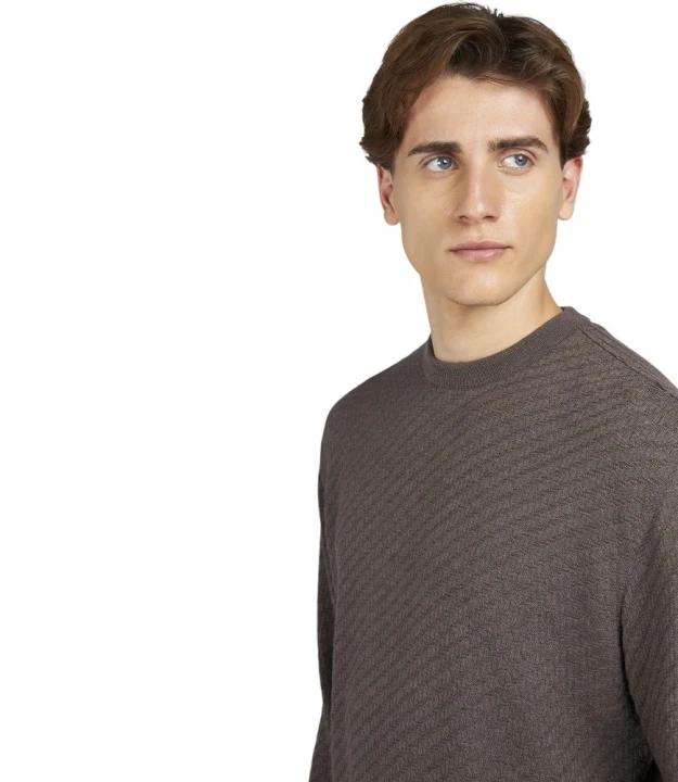 Men's Knitted Wool Roundneck Sweater 2