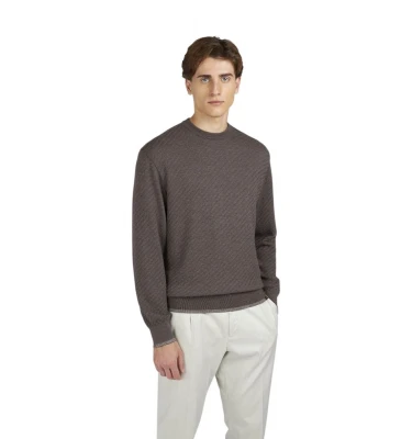 Men's Knitted Wool Roundneck Sweater