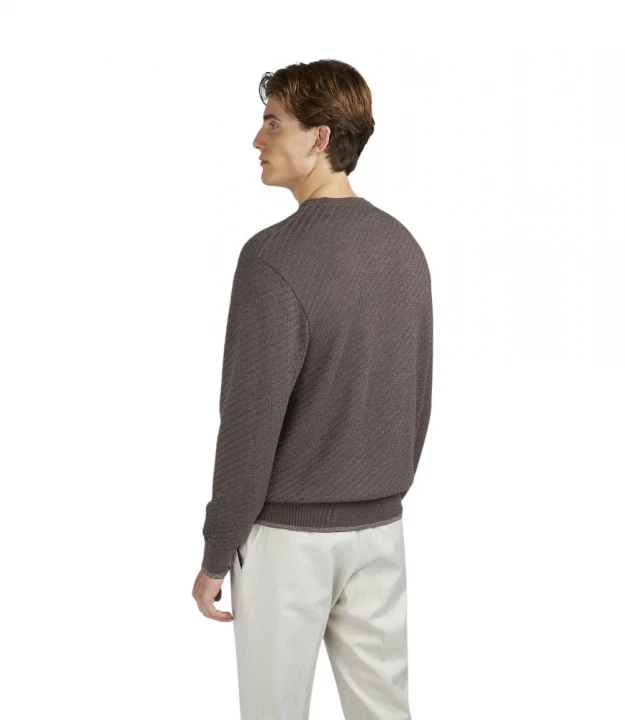 Men's Knitted Wool Roundneck Sweater 1
