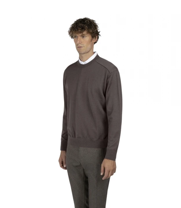 Men's Knitted Wool Roundneck Sweater