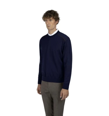Men's Knitted Wool Roundneck Sweater